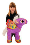 Licorne 50 CM Grande Peluche En Pieds Poney Cheval Violet pour Enfants Garçons