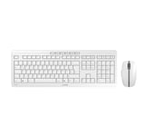 CHERRY STREAM DESKTOP RECHARGE, Wireless Desktop Set, German Layout (QWERTZ), 2.4 GHz RF, Quiet Keystrokes, Rechargeable, White-Grey