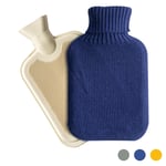 Knitted Hot Water Bottle & Cover Set