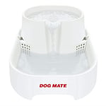 Dog Mate Grande fontaine à eau pour animaux de compagnie pour chiens et chats, fontaine à boire de 6 litres - Blanc