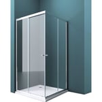 Mai & Mai cabine de douche 75x75 deux portes coulissantes verre trempé transparent revêtement easy clean RAV16K