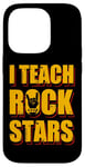 Coque pour iPhone 14 Pro J'enseigne le rock aux stars du rock, professeur de musique, Rock On Graphic