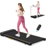 GTPLAYER Walking Pad Treadmill Under Desk Treadmill for Home Office 2.5HP Running Machines 3 in 1 Portable Walking Pad with Remote Ajustable Speed & LED Display No Assembly 320 Lb Capacity Yellow