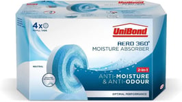 UniBond 4 x 450g Refill Tabs Aero 360 Moisture Absorber Dehumidifier System