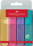 Sachet 4 Surligneurs Texliner 1546 Pastel Faber-Castell