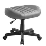 EUREKA ERGONOMIC Tabouret Roulant Ergonomique Tabouret Pivotant et Réglable Tabouret de Jeu Multi-Usage et Pivotant avec roulettes, Repose-Pieds de Jeu Vidéo pour Chaise de Bureau à Domicile (Gris)