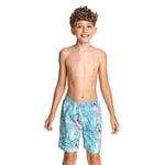 Zoggs Sanctuary 15" Swim Trunks Short de Bain Enfant, Bleu/Multicolore, X-Large (14-15 Years) 29"