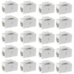 Ethernet Keystone-koppling, 20-pack Cat6 RJ45 Keystone Jack Inline Honkontakter