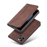 Phone Case for iphone 13 pro - 6.1"Leather PU wallet case, Magnetic Closure Flip Case Compatible with iPhone 13/12 Pro max 5G Cover(Brown)