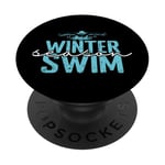 Saison de natation sur glace d'hiver PopSockets PopGrip Adhésif