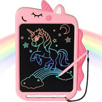 NOBES Ardoise Magique Licorne Jouet Enfant 2 3 4 5 6 Ans Fille, Tablette Dessin 10 Pouces, Tablette D'écriture, Cadeau d'anniversaire Noël Jouets Fille 3 4 5 6 Ans (Rose)