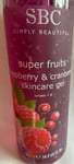 SBC Super Fruits Raspberry and Cranberry Moisturising Gel 500ml NEW STOCK