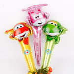 Happy Super Wings Hand Foil Balloon Balloons Toys Gift Birthday Pink One Size