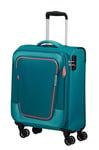 American Tourister EXP TSA PULSONIC Asphalt Black 55 Spinner Mixte Adulte, Asphalt Black, 55, Case, Turquoise (Bleu Sarcelle), Spinner S (55 cm - 40.5/43.5 L), Étui