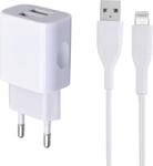 Chargeur Iphone - Pr Chargeur Usb Multiple + Câble Iphone Pour Iphone 14/14 Plus/14 Pro/14 /13/12/11 Xr Xs Se Mini X 8 7 6, Ipad, Airpods - Embout Tete Chargeur Iphone Avec Câble Lightning[L3492]