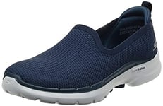 Skechers GO Walk 6, Basket Homme, Bleu Marine, 41 EU