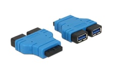 Delock - USB intern adapter - USB Type A til 20 pin USB 3.0 samlekasse