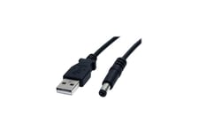 StarTech.com 2m USB to Type M Barrel Cable - USB to 5.5mm 5V DC Cable - USB to Barrel Jack 5V DC Plug (USB2TYPEM2M) - strömkabel - USB (endast ström) till DC-uttag 5,5 mm - 2 m