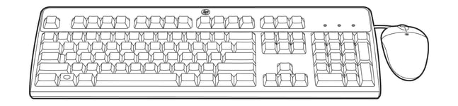 HPE BFR with PVC Free Kit - Ensemble clavier et souris - USB - Français - pour ProLiant MicroServer Gen10, MicroServer Gen8, ML10 v2, SL4540 Gen8, XL230a Gen9