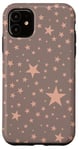 Coque pour iPhone 11 Beige et marron, étoiles