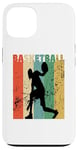 Coque pour iPhone 13 Ballon de basket vintage pour homme et femme, rétro vieilli