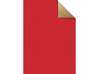 Papier Cadeau Reverse 70x100cm Rouge Or Stewo