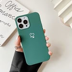 ZTOFERA Soft Case for iPhone 13 Pro Max, Ultra Slim Silicone Protective Phone Case with Cute Love Heart Pattern Shockproof Cover for iPhone 13 Pro Max, Green