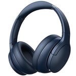 DOQAUS Casque Bluetooth sans Fil,90 Heures Casque Audio Bluetooth Microphone Intégré,3 Modes EQ,Headphones Bluetooth Wireless Pliable Stéréo HiFi,pour Téléphones Ordinateurs Portables-Bleu