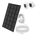 VIEWZONE Solar Panel Charger for Ring Spotlight Cam Plus,Battery and Spotlight Cam Pro,Battery USB-C Input Cameras, 5V 3.5W Solar Charger with 3 Metres Charging Cable, Hold Charging Camera Battery