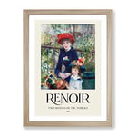 Two Sisters By Pierre Auguste Renoir Exhibition Museum Painting Framed Wall Art Print, Ready to Hang Picture for Living Room Bedroom Home Office Décor, Oak A3 (34 x 46 cm)