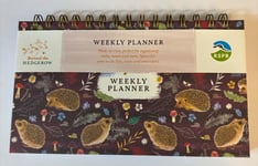 Beyond the hedgerow Hedgehog hardbacked Weekly Planner to do list notes RSPB