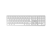 Mobility Lab ML311869 Clavier sans Fil Qwertz, Disposition Allemande idéale pour Mac Blanc/Argenté