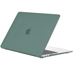 EooCoo Mat Coque MacBook Air M1 13 A2337 A2179 A1932, Plastique Case Rigide Étui pour 2020 2019 2018 MacBook Air 13,3 Pouces Retina avec Touch ID - Vert Minuit Mat Transparent