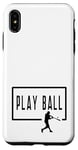 Coque pour iPhone XS Max Play Ball Baseball Batter Homerun Funny Game Graphic Dire