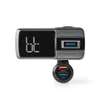 NEDIS FM-sender til bilen  Bluetooth®  Basforsterkning  MicroSD-kortinngang  Handsfree-samtaler  Stemmestyring  30 A/24 A