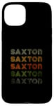 Coque pour iPhone 15 Plus Love Heart Saxton Tee Grunge Vintage Style Saxton Noir