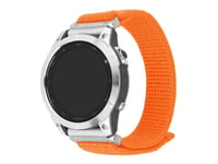 Fixed - Slinga För Smart Klocka - 26 Mm, Nylon - 160-210 Mm - Orange - För Coros Vertix 2  Garmin Fenix 7X  Enduro 2  Epix Pro  Instinct 2X  Quatix 7X  Tactix 7