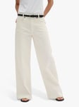 MY ESSENTIAL WARDROBE Dango High Waisted Wide Leg Jeans, Off White