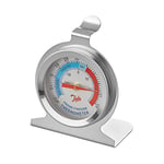 Tala Fridge and Freezer Thermometer, 2 Inch Wide Easy to Read dial, Celsius and Fahrenheit Markings, Metalic Silver