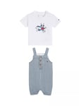 Tommy Hilfiger Baby, Fun Flag T-Shirt & Stripe Dungarees Set, Denim