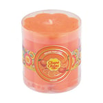 Homéa, Bougie Pilier Forme Fleur Chupa Chups Ø7 x H7,5 cm Parfum Orange