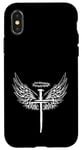 Coque pour iPhone X/XS Coque de protection pour téléphone portable avec motif croix Jésus sur la croix