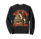 Rockin Around The Christmas Cowboy Tree Santa Ride Horse Sweatshirt