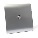 Trendi 1 Gang Artistic Modern Glossy Screwless Television Satellite Socket in Silver - Art-SATSI