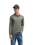 BOSS Long Sleeve Polo Shirt, Open Grey