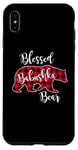 Coque pour iPhone XS Max Blessed Babushka Bear Red Buffalo Check Plaid Cadeau pour grand-mère