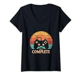 Womens LEVEL 15 COMPLETE Retro Gaming Milestone V-Neck T-Shirt