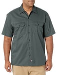 Dickies Men's Short Sleeve Work Utility Button Down Shirt, Lincoln Green, M UK