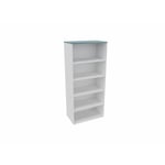 Etagère de bureau H 180 cm Métis Blanc perle, aluminium ou anthracite RANGEMENT PRO : armoire sans porte A/H180 DL100xP47/coloris blanc perle/ft bleu argile