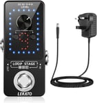 Guitar Loop Pedal 9 Slots, Unlimited Overdubs, 40 Min Record, Power Supply Inclu